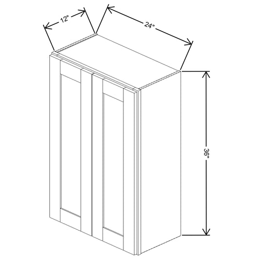 Fabuwood Quest Metro Java Wall 24"W x 36"H Shaker Cabinet