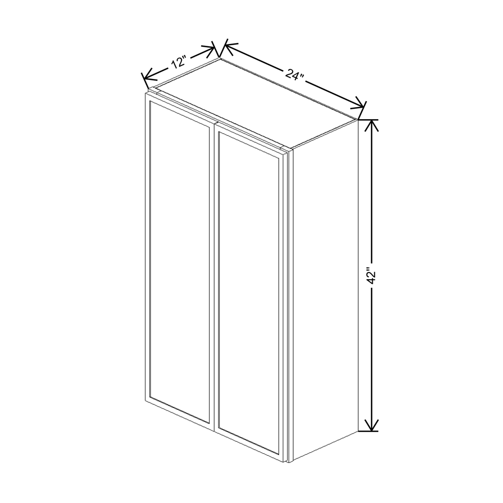 Cubitac Basic Oxford Pastel 24"W X 30"H Wall Cabinet