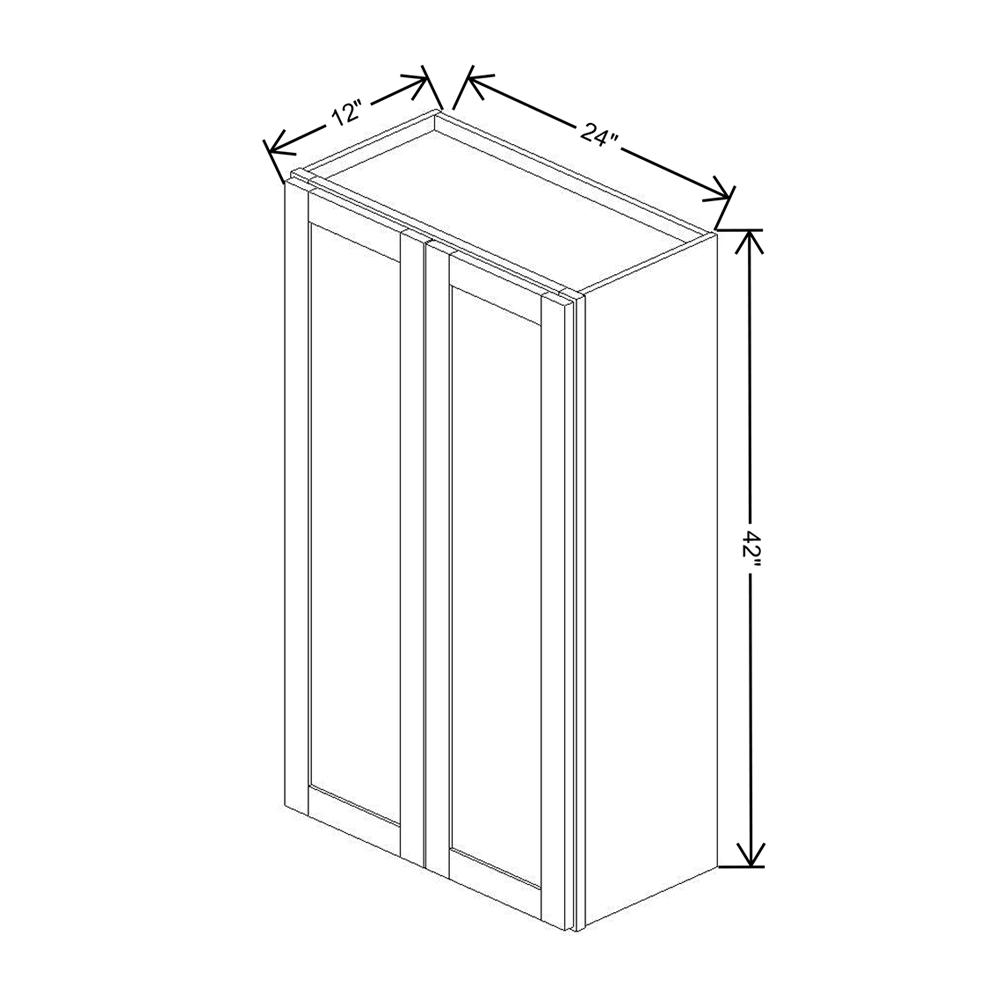 Wolf Classic Grove Terrain Stain 24"W X 42"H Wall Cabinet