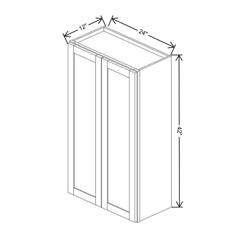 Wolf Classic Dartmouth Brownstone Stain 24"W X 42"H Wall Cabinet