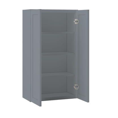 Wall Kitchen Cabinet W2442 Colonial Gray LessCare 24 in. width 42 in. height 12 in. depth