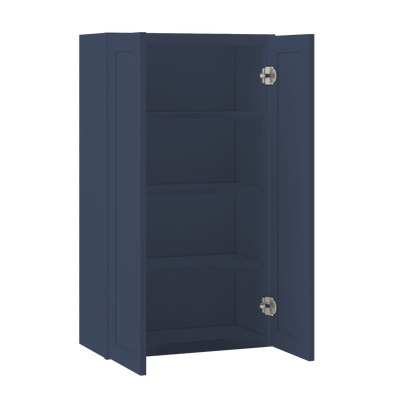 Wall Kitchen Cabinet W2442 Danbury Blue LessCare 24 in. width 42 in. height 12 in. depth