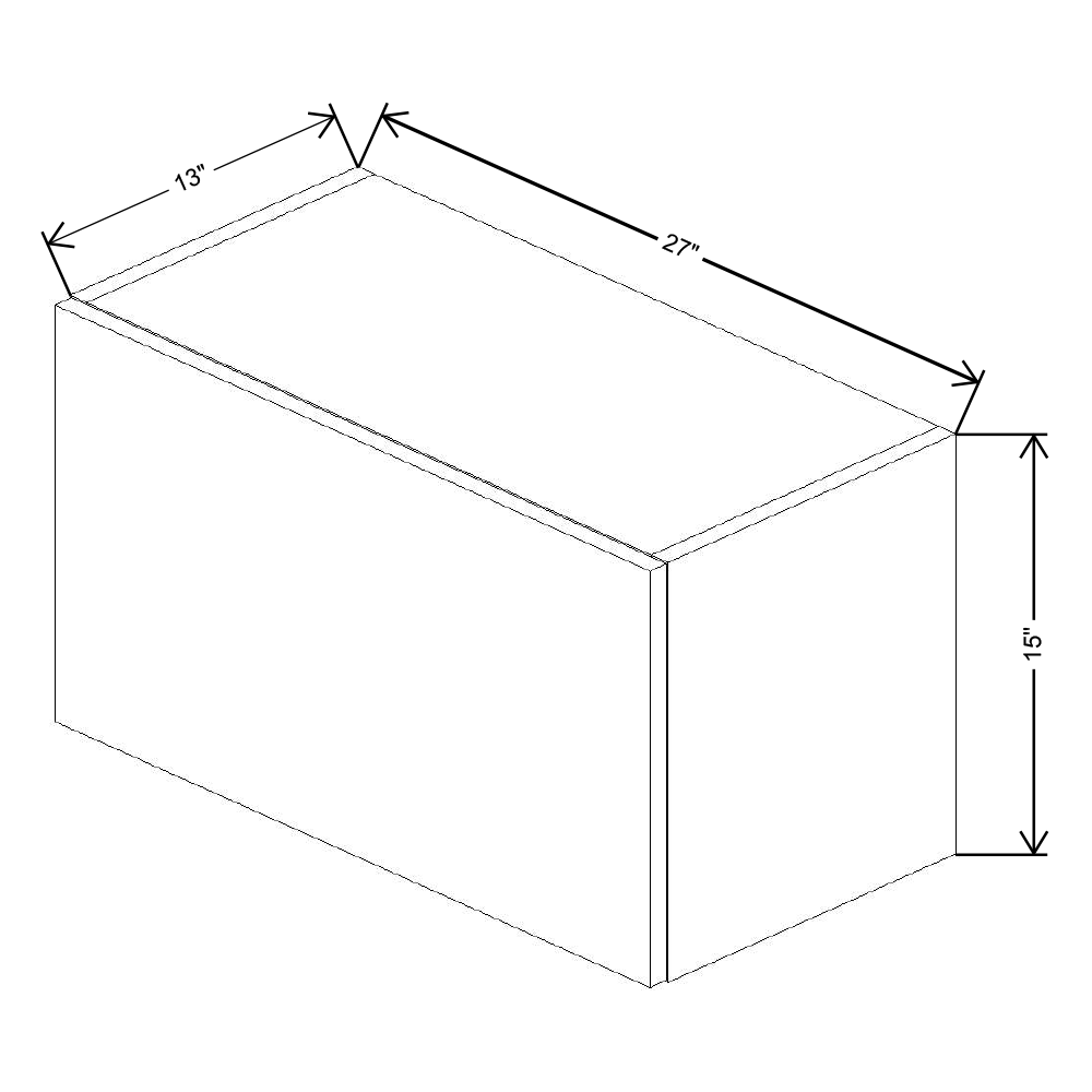 Fabuwood Illume Catalina Como Ash 2 15" High Lift Up Wall