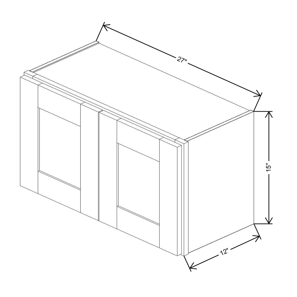 Fabuwood Allure Fusion Dove 27"W X 15"H  Wall