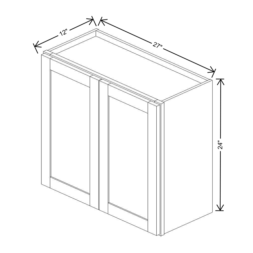 Wolf Classic Grove Terrain Stain 27"W X 24"H Wall Cabinet