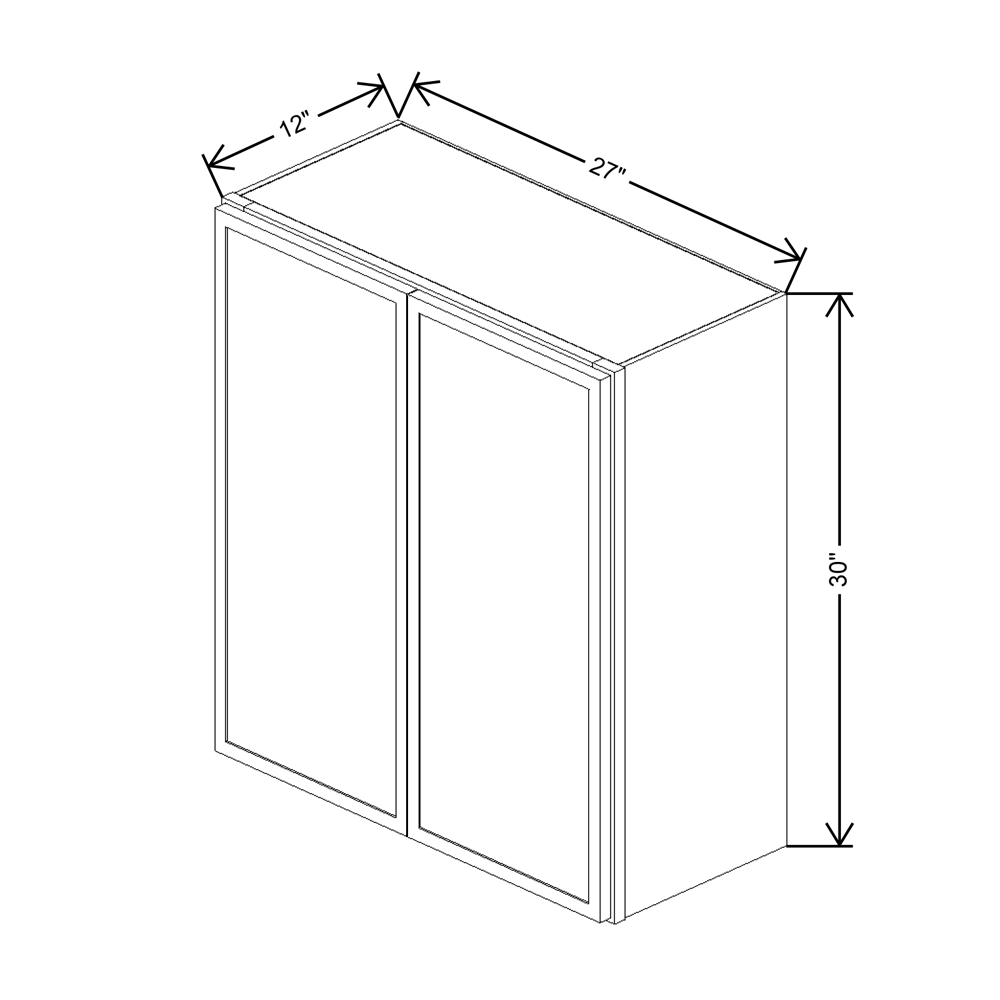 Cubitac Imperial Madison Hazelnut 27"W X 30"H Wall Cabinet