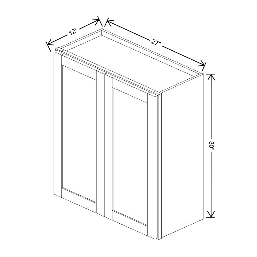 Wolf Classic Hanover White Paint 27"W X 30"H Wall Cabinet