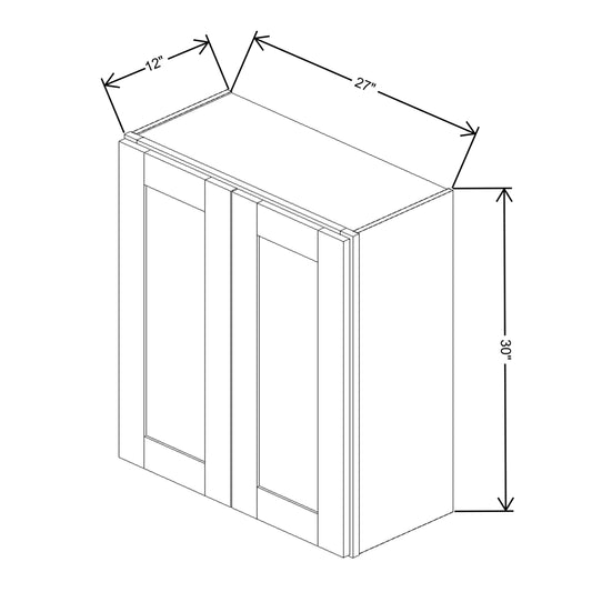 Fabuwood Quest Metro Mist Wall 27"W x 30"H Shaker Cabinet