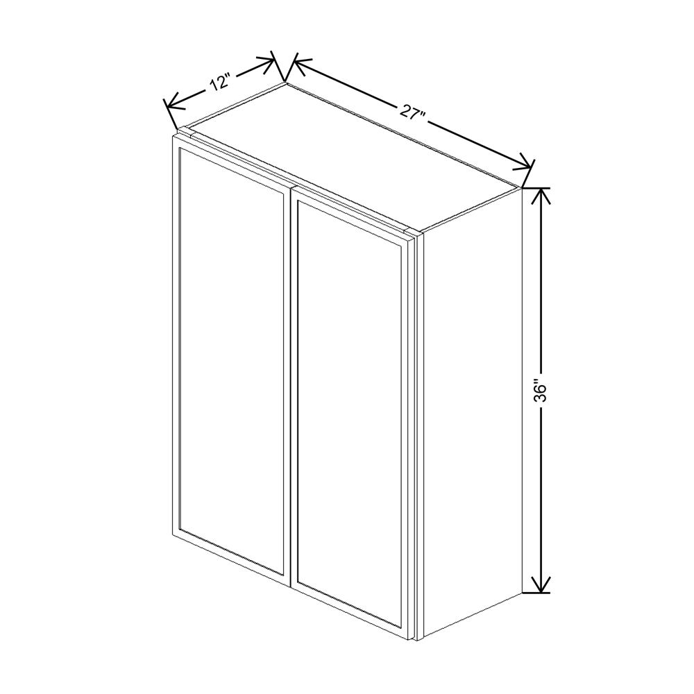 Cubitac Imperial Artisan Moss 27"W X 36"H Wall Cabinet