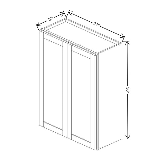 Wolf Classic Hanover White Paint 27"W X 36"H Wall Cabinet