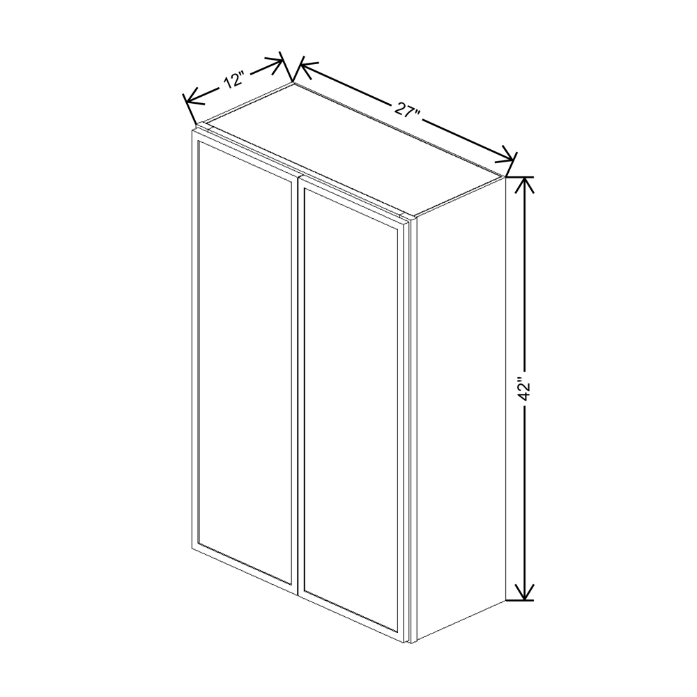 Cubitac Basic Oxford Latte 27"W X 30"H Wall Cabinet