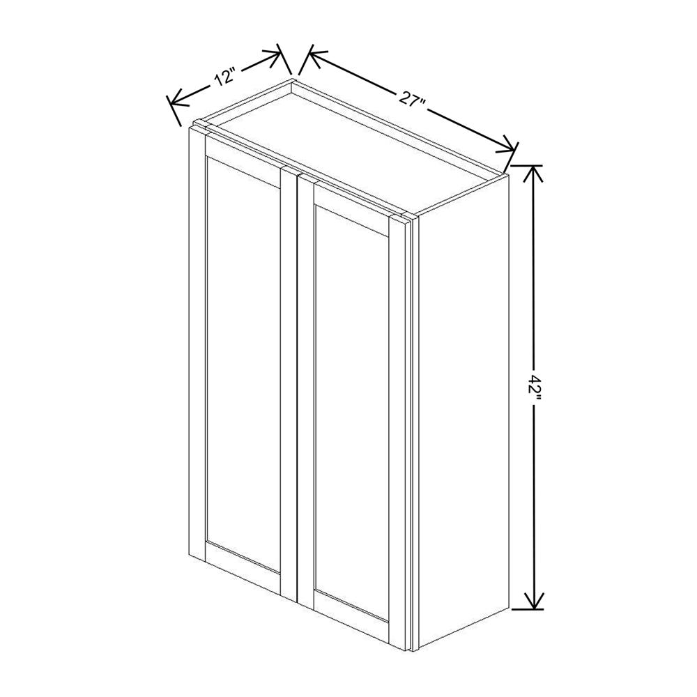 Wolf Classic Grove Terrain Stain 27"W X 42"H Wall Cabinet