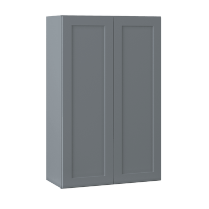 Wall Kitchen Cabinet W2742 Colonial Gray LessCare 27 in. width 42 in. height 12 in. depth