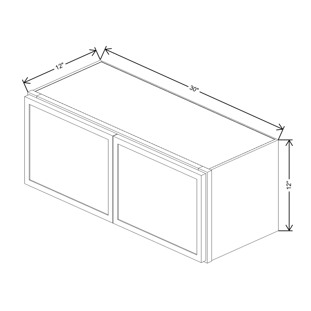 Cubitac Prestige Newport Latte 30"W X 12"H Wall Cabinet