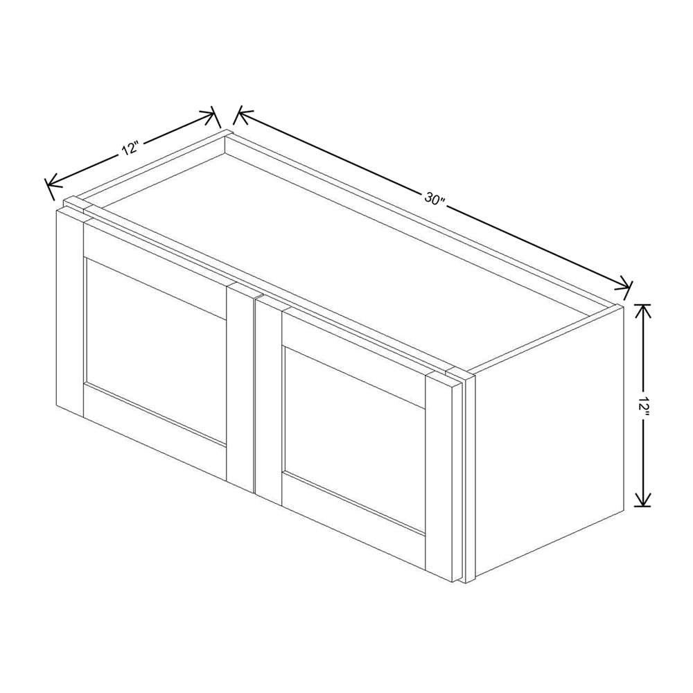 Wolf Classic Dartmouth Honey Stain 30"W X 12"H Wall Cabinet