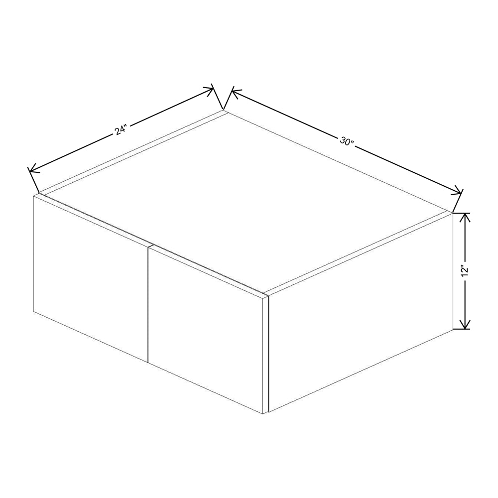 CNC Concord Newport White 30" W X 12" H X 24" D Double Door Wall Cabinet