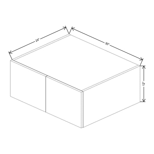 CNC Concord Newport White 30" W X 12" H X 24" D Double Door Wall Cabinet