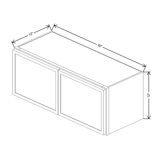 Cubitac Prestige Newport Latte 30"W X 12"H Wall Cabinet