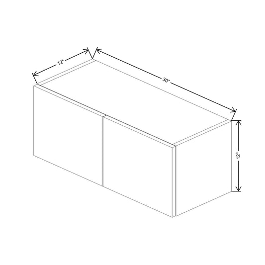 CNC Concord Fashion White 30" W X 12" H Double Door Wall Cabinet