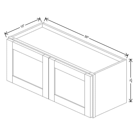 Wolf Classic Grove White Paint 30"W X 12"H Wall Cabinet