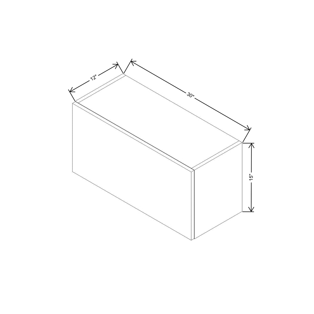 CNC Concord Fashion White 30" W X 15" H Horizontal Wall Cabinet