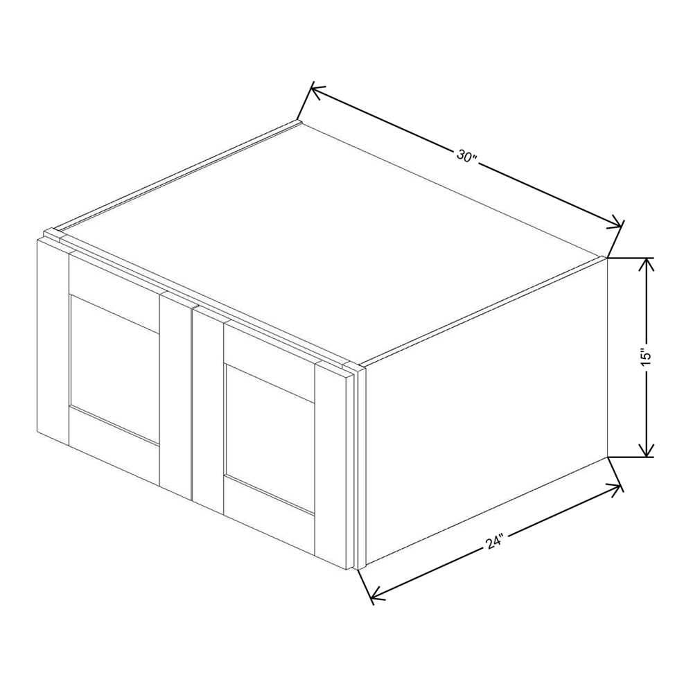 Fabuwood Allure Fusion Kona 30"W X 15"H X 24"Deep Wall