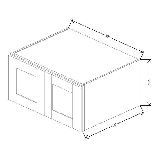 Fabuwood Quest Metro Mist 30"W X 15"H X 24"Deep Wall