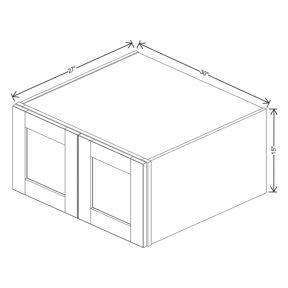 J&K Hazel H8 Refrigerator Wall Cabinet - 30" W x 15" H x 27" D