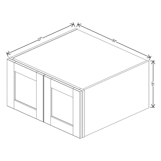 J&K Hazel H8 Refrigerator Wall Cabinet - 30" W x 15" H x 27" D