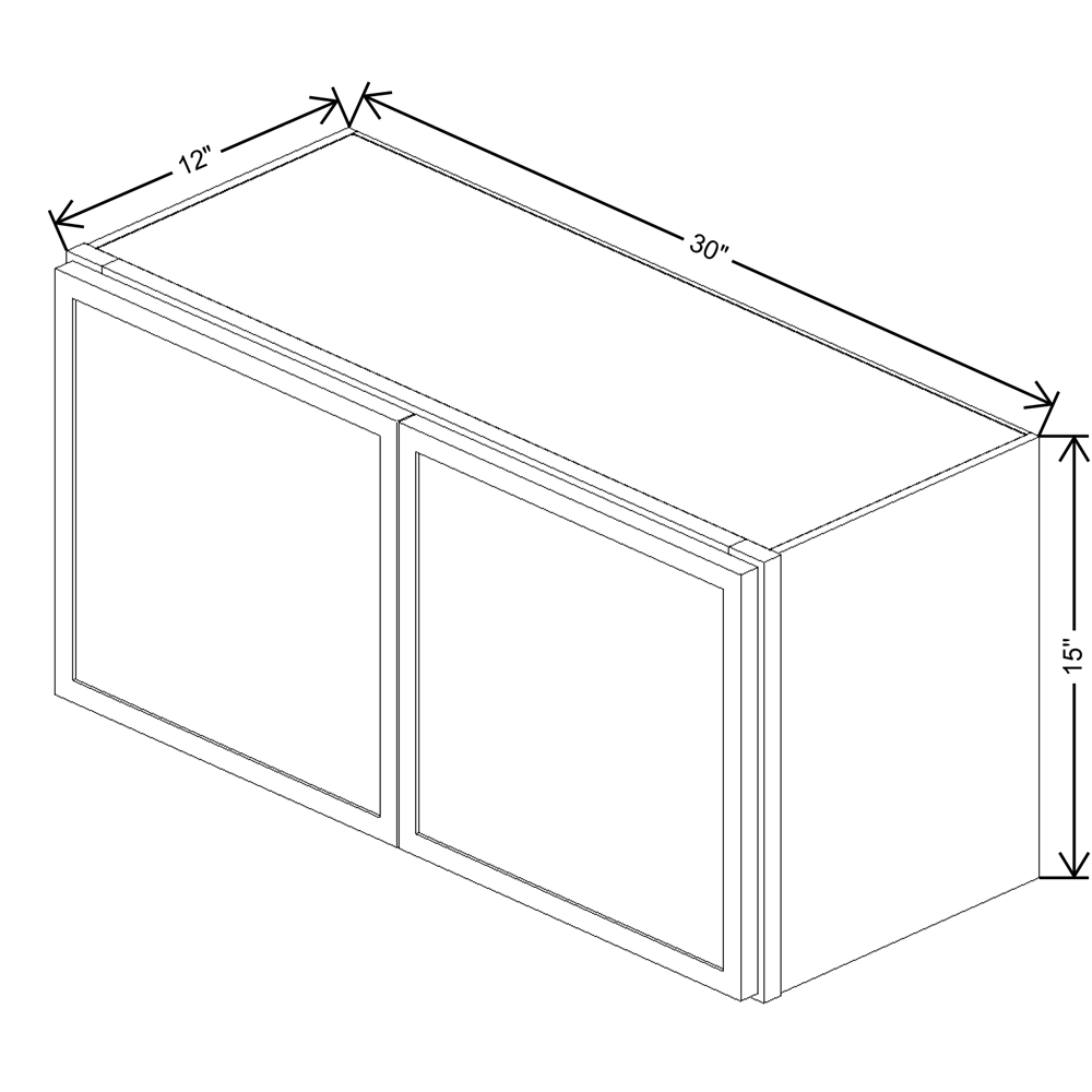 Cubitac Basic Oxford Pastel 30"W X 15"H Wall Cabinet