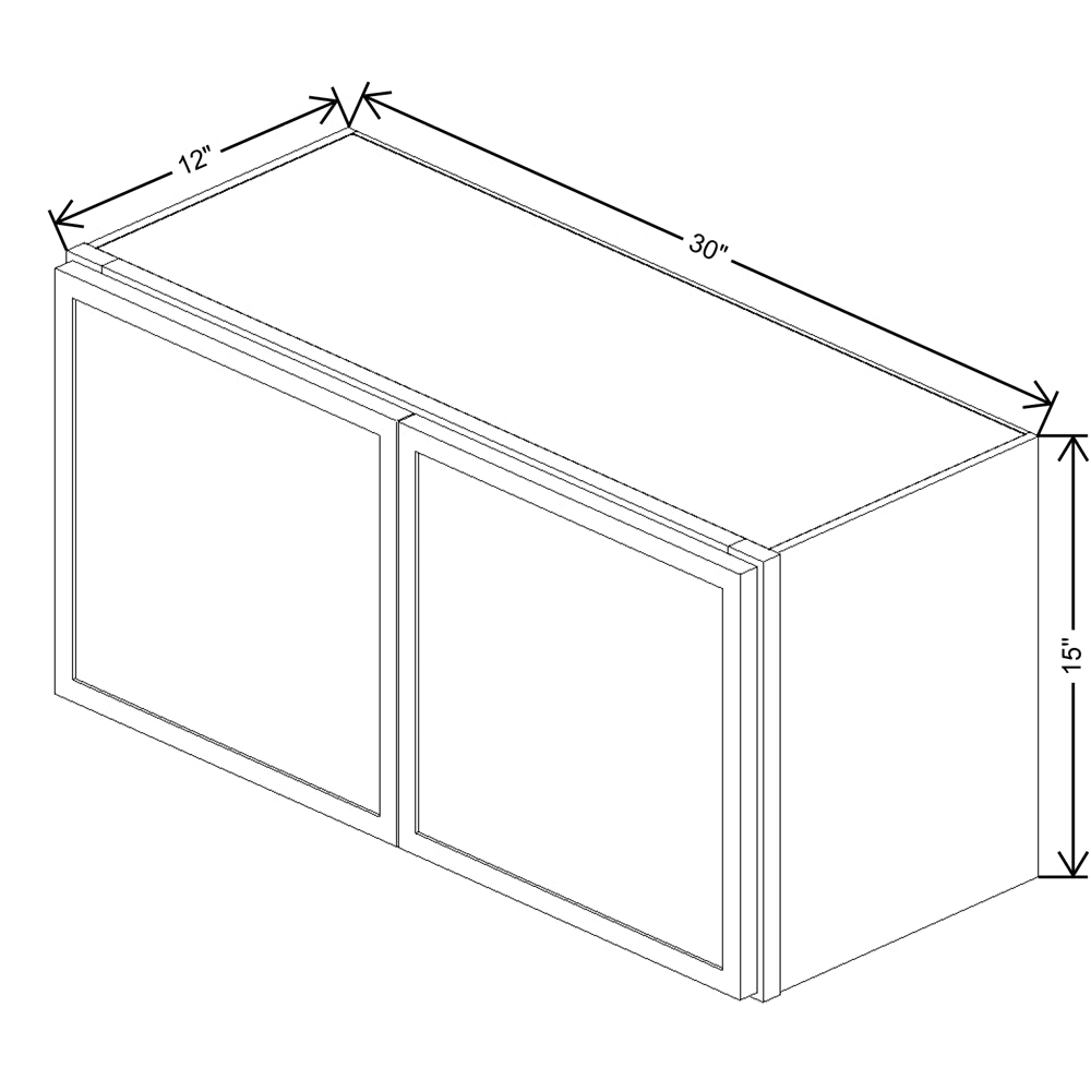 Cubitac Basic Oxford Latte 30"W X 15"H Wall Cabinet