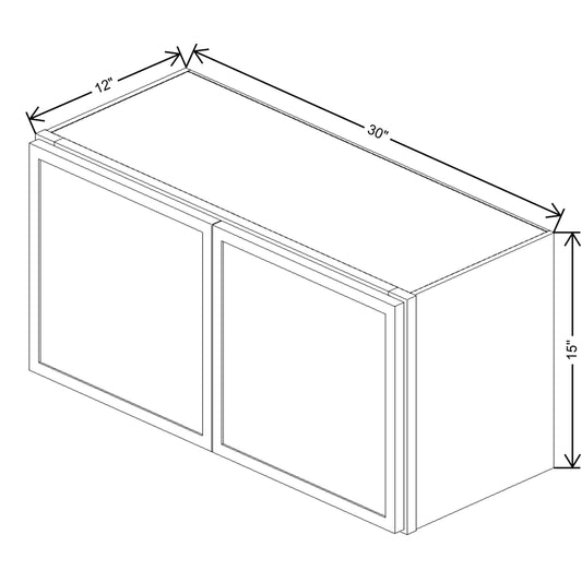 Cubitac Basic Oxford Latte 30"W X 15"H Wall Cabinet