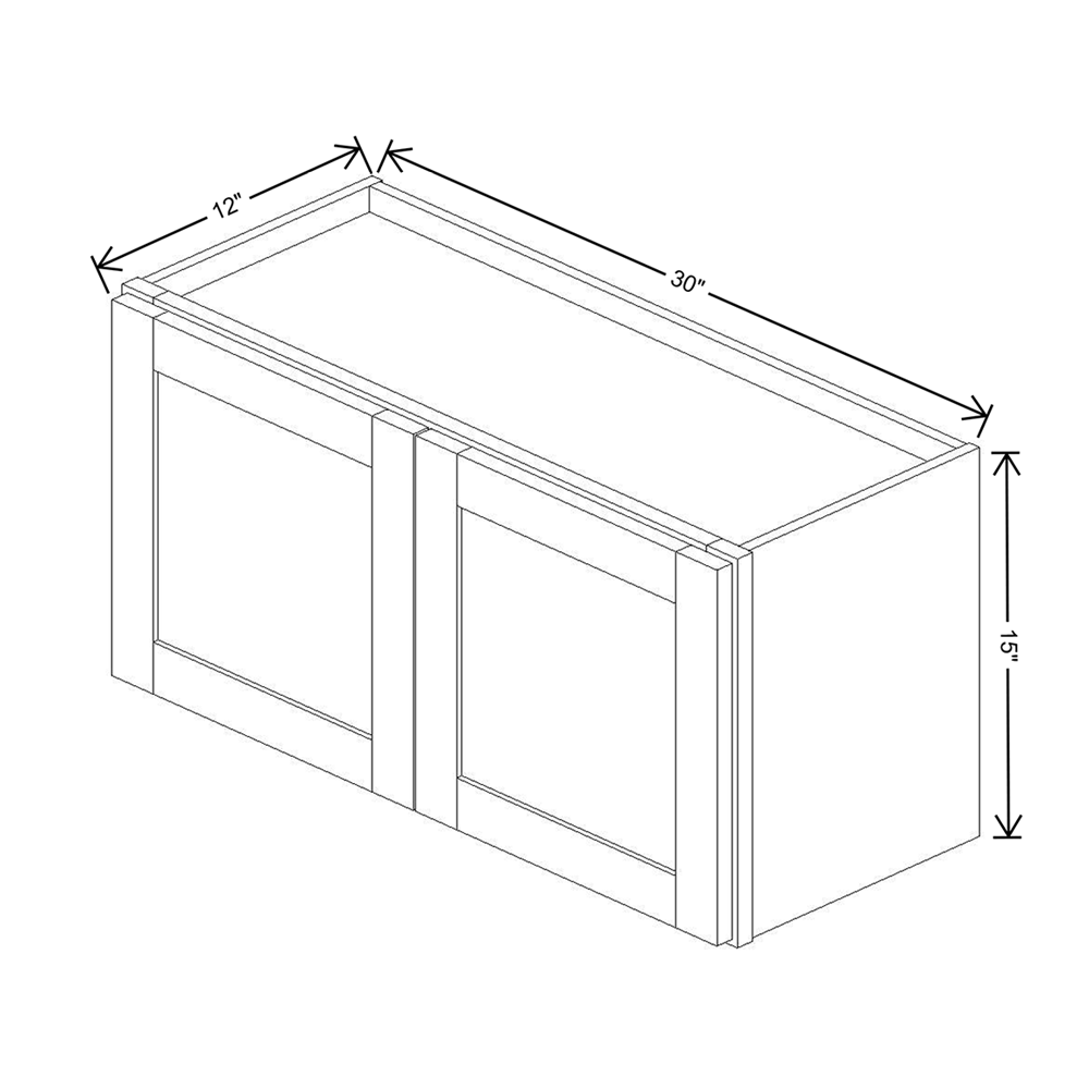 Wolf Classic Grove Terrain Stain 30"W X 15"H Wall Cabinet