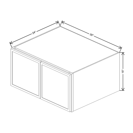 Cubitac Basic Oxford Pastel 30"W X 15"H X 24"D Wall Deep Cabinet