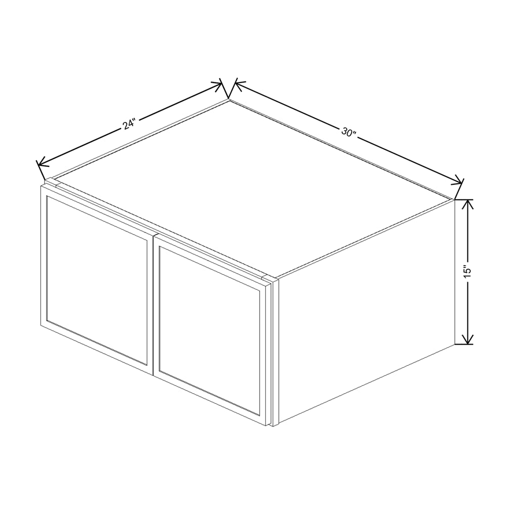 Cubitac Basic Oxford Latte 30"W X 15"H X 24"D Wall Deep Cabinet