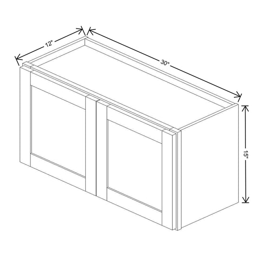 Wolf Classic Dartmouth White Paint 30"W X 15"H Wall Cabinet