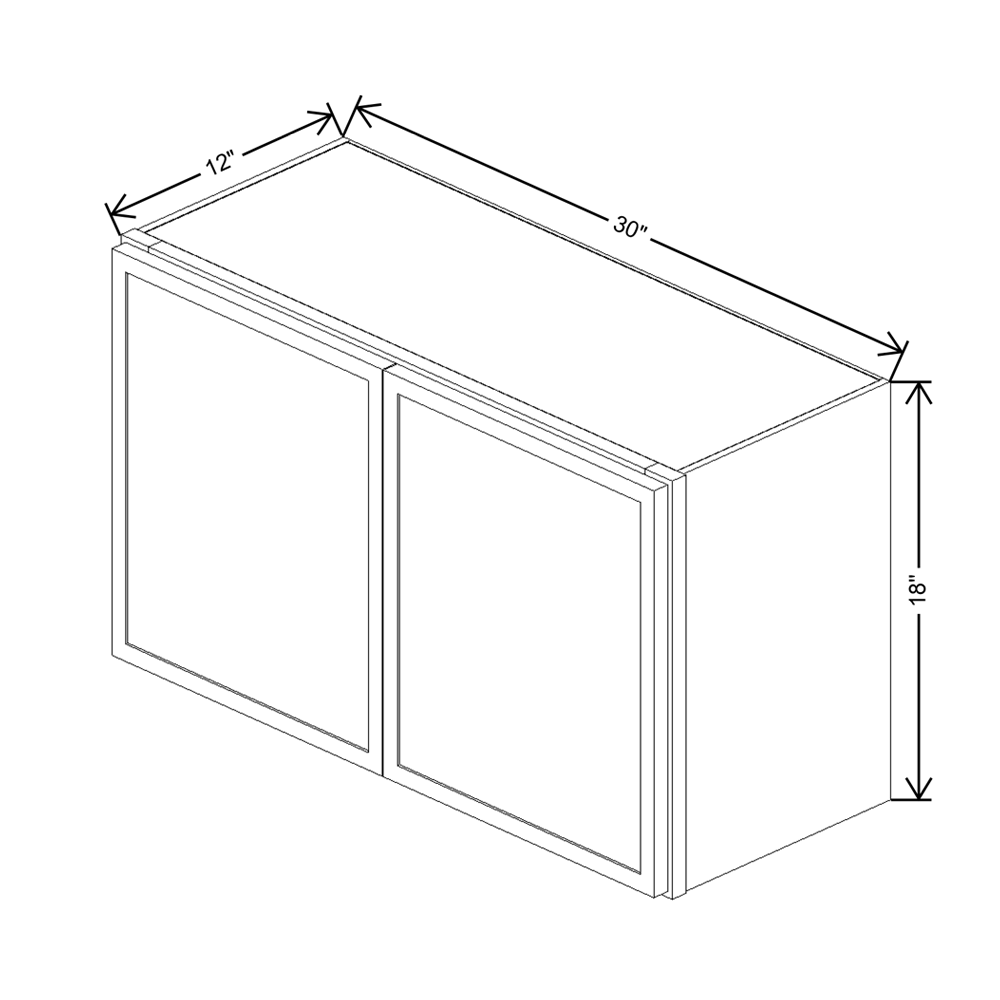 Cubitac Imperial Madison Dusk 30"W X 18"H Wall Cabinet