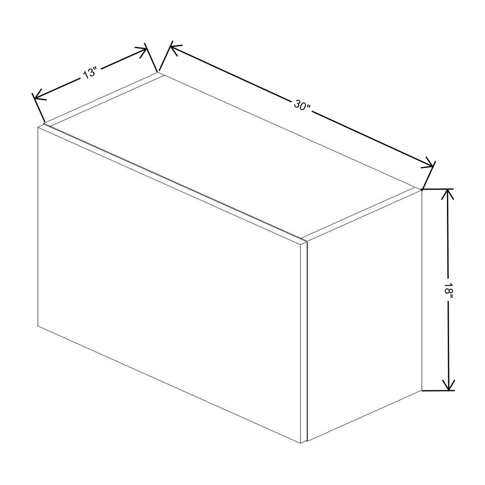 Fabuwood Illume Catalina Bianco Gloss 2 18" High Lift Up Wall