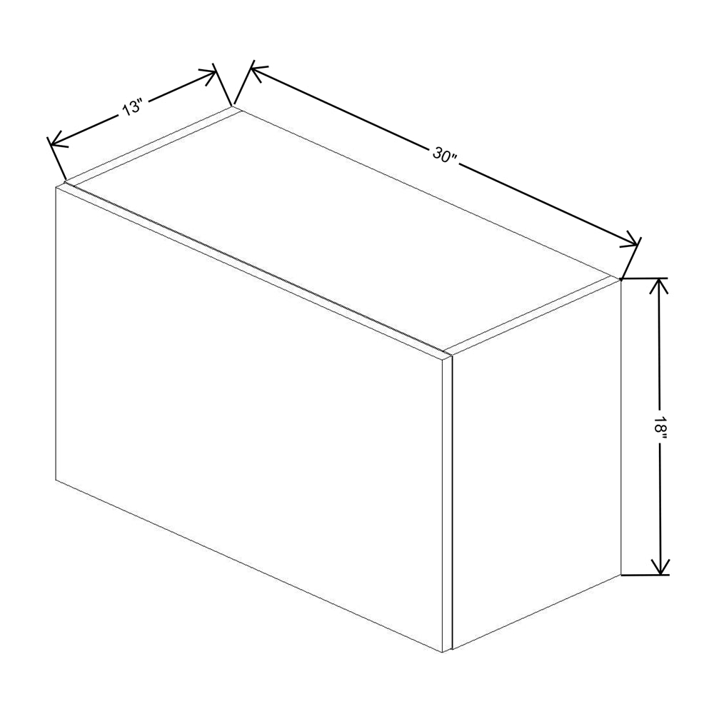 Fabuwood Illume Tuscany Como Ash 2 18" High Lift Up Wall