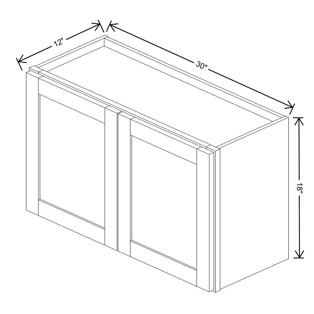 Wolf Classic Grove Terrain Stain 30"W X 18"H Wall Cabinet