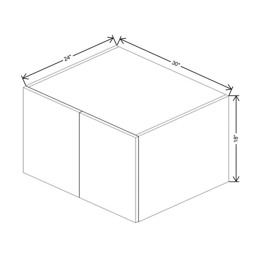CNC Concord Elegant White 30" W X 18" H X 24" D Double Door Wall Cabinet