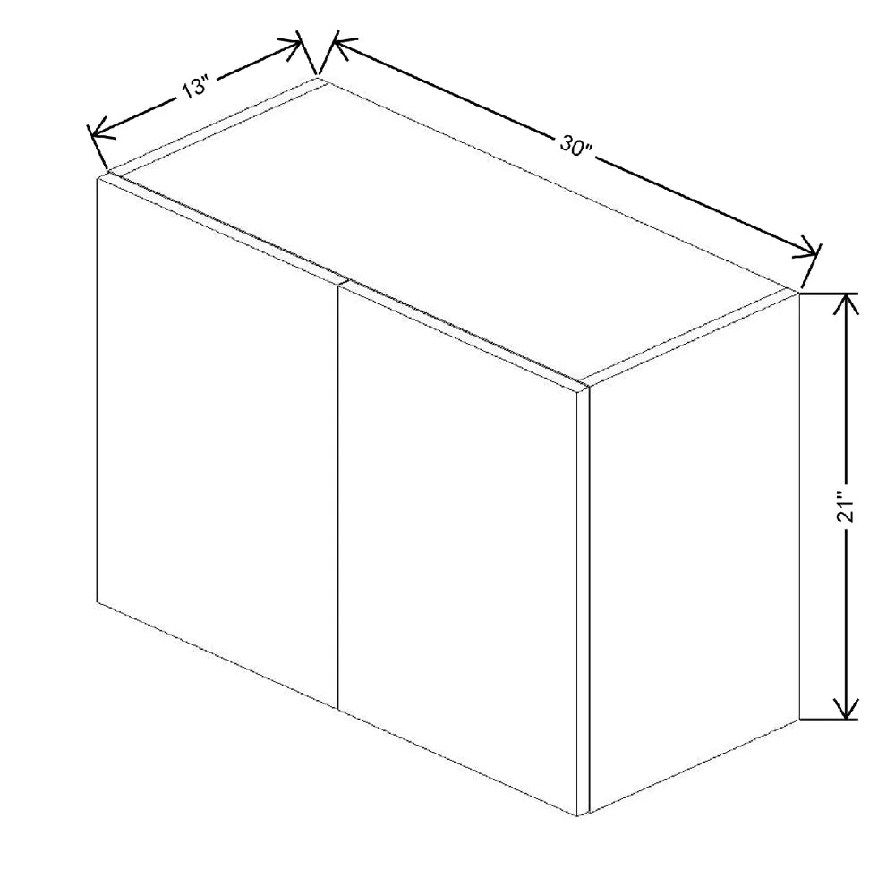 Fabuwood Illume Catalina Muratti 1 30" W X 21" H X 12" D Double Door Wall Cabinet
