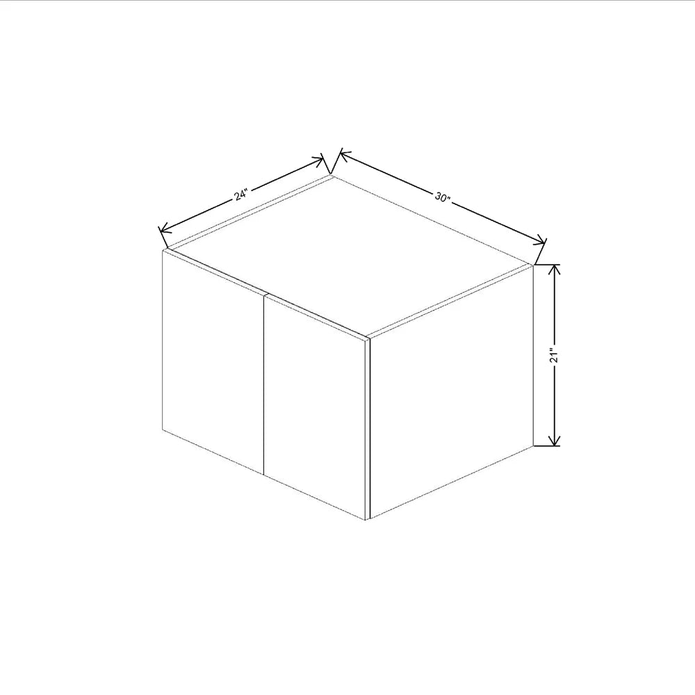 Fabuwood Illume Catalina Grigio Gloss 30" W X 21" H X 24" D Double Door Wall Cabinet