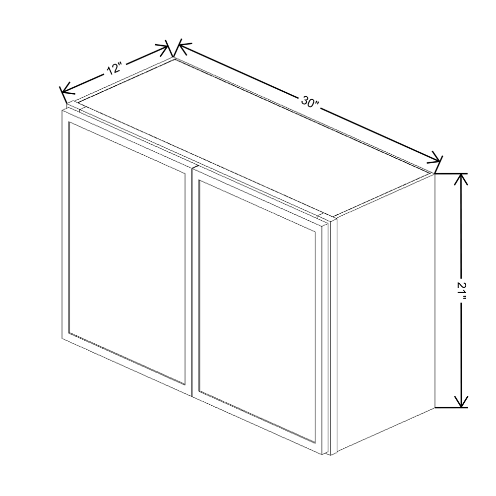 Cubitac Imperial Bergen Latte 30"W X 21"H Wall Cabinet