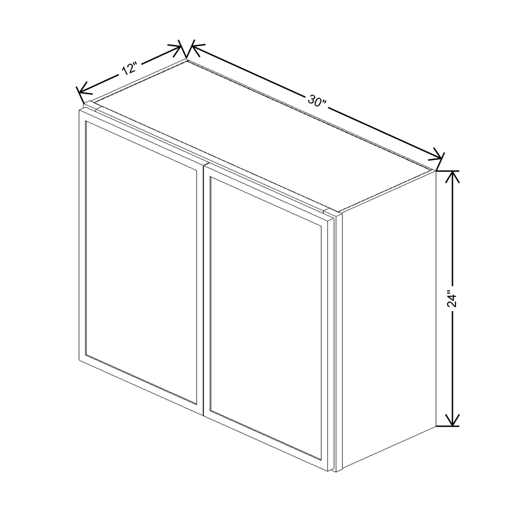 Cubitac Imperial Madison Dusk 30"W X 24"H Wall Cabinet