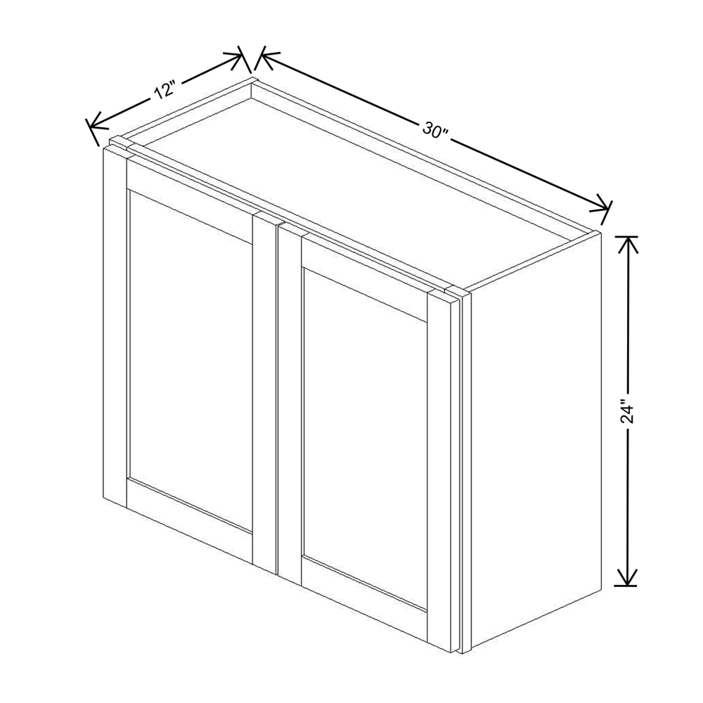 Wolf Classic Grove Terrain Stain 30"W X 24"H Wall Cabinet