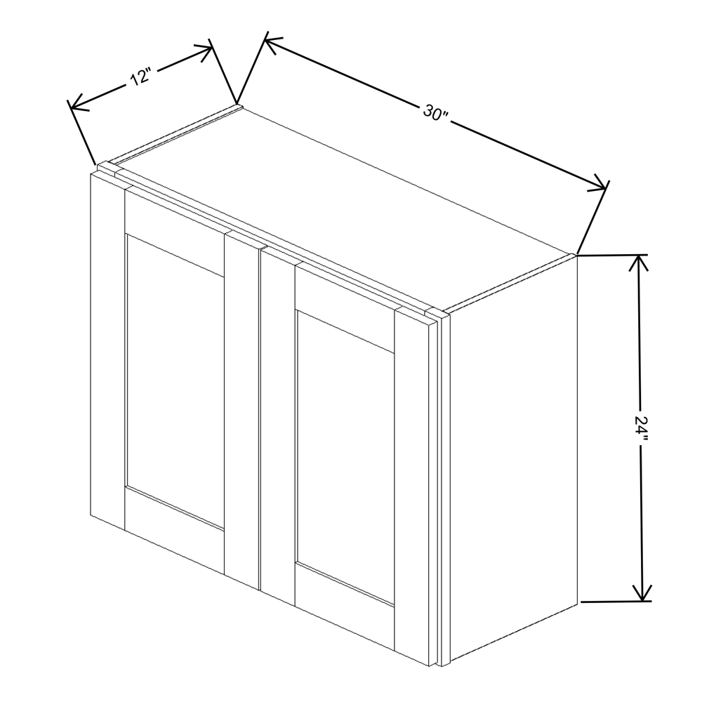 Fabuwood Quest Discovery Frost Wall 30"W x 24"H Shaker Cabinet