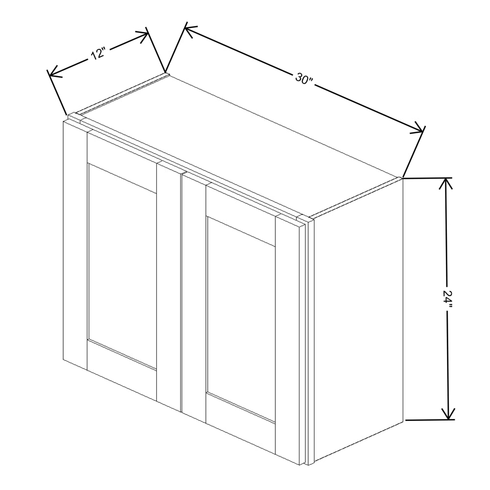 Fabuwood Quest Metro Java Wall 30"W x 24"H Shaker Cabinet