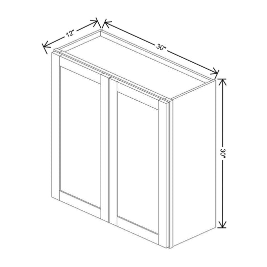 Wolf Classic Dartmouth White Paint 30"W X 30"H Wall Cabinet