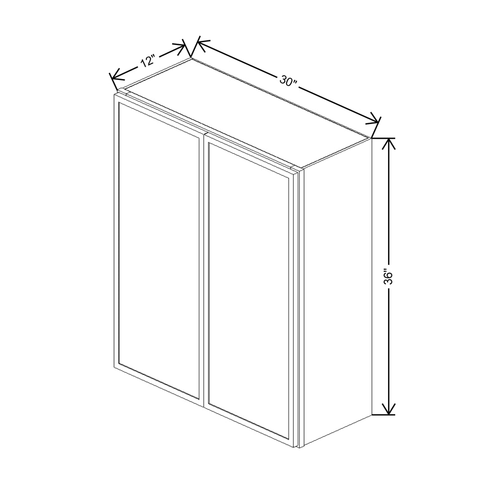 Cubitac Basic Oxford Latte 30"W X 36"H Wall Cabinet